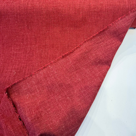 Bali Ember Red Soft-Touch Chenille Upholstery Drapery Fabric - Ember Red, Textured Weave, 56" Width (By The Yard)