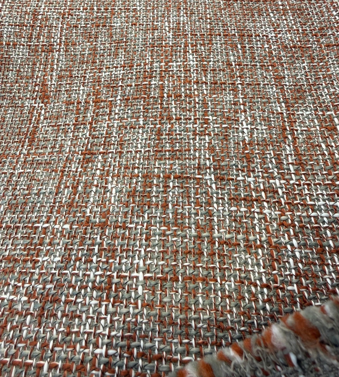 New Amsterdam Agate Red Gray Tweed Chenille Upholstery PK Chenille Fabric - Agate Red/Gray Tweed, 58" Width (1 Yard)
