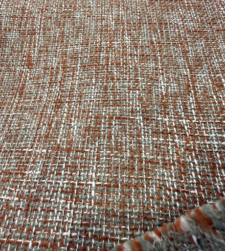 New Amsterdam Agate Red Gray Tweed Chenille Upholstery PK Chenille Fabric - Agate Red/Gray Tweed, 58" Width (1 Yard)