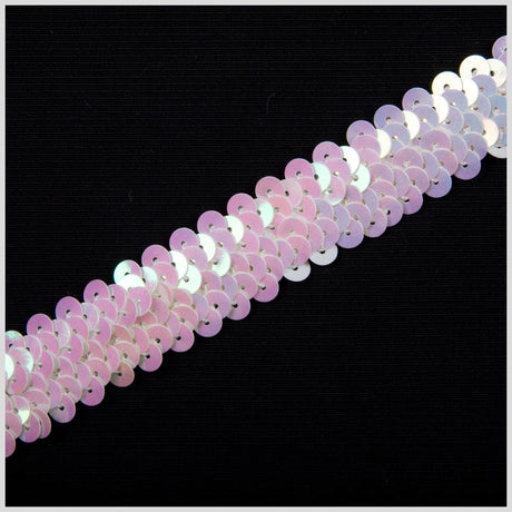 1" White Stretch Sequin