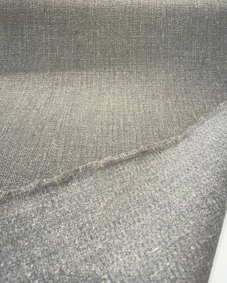 Culp Lovegood Chenille Upholstery Fabric - Gray Smoke, 54" Width, Railroaded (1 Yard)