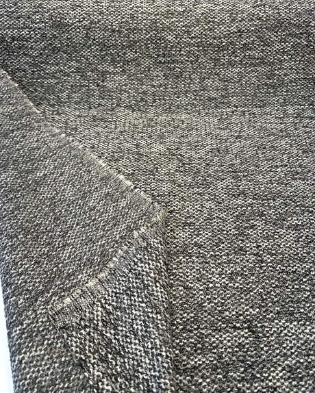 Dreamy Volcanic Black Gray Revolution Boucle Upholstery Fabric - Volcanic Black Gray Beige, Bouclé Texture, 54" Width (1 Yard)