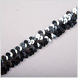 1" Gunmetal Stretch Sequin