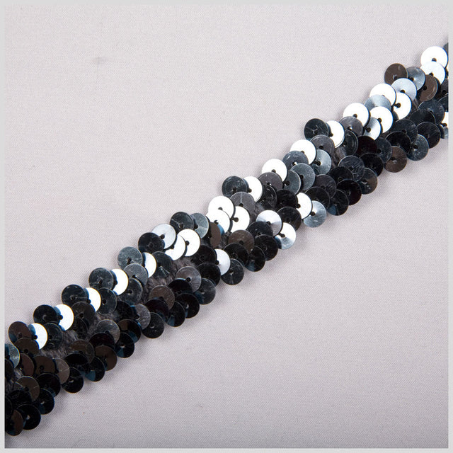 1" Gunmetal Stretch Sequin