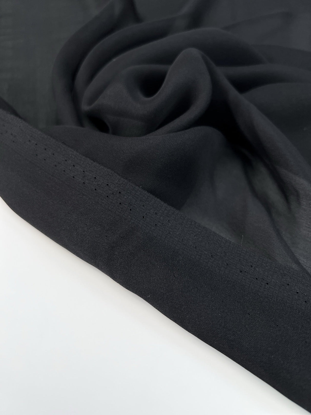 Silk Chiffon Fabric Black