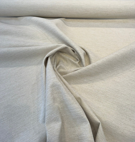 Pia Chenille Upholstery Fabric - Beige Alabaster, 54" Width (1 Yard)