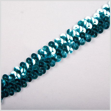 1" Aquamarine Stretch Sequin