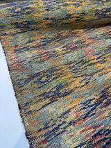 Karoo Belgian Multicolor Chenille Upholstery Fabric - Multicolor Ikat Tribal Inspired Texture, 56" Width (1 Yard)