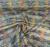 Karoo Belgian Multicolor Chenille Upholstery Fabric - Multicolor Ikat Tribal Inspired Texture, 56" Width (1 Yard)