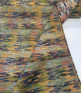 Karoo Belgian Multicolor Chenille Upholstery Fabric - Multicolor Ikat Tribal Inspired Texture, 56" Width (1 Yard)