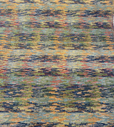 Karoo Belgian Multicolor Chenille Upholstery Fabric - Multicolor Ikat Tribal Inspired Texture, 56" Width (1 Yard)