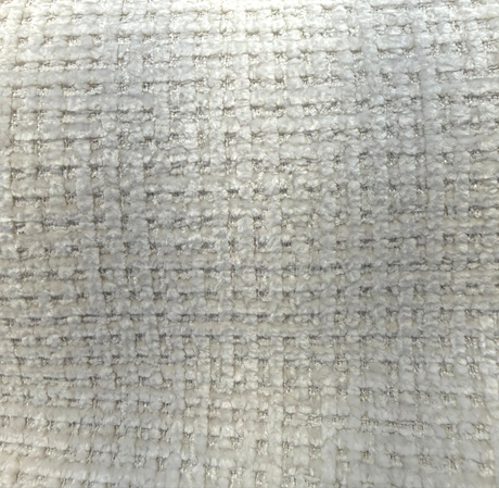 Spectacle Chenille Fabric - Cream Ice Textured, 54" Width (1 Yard)