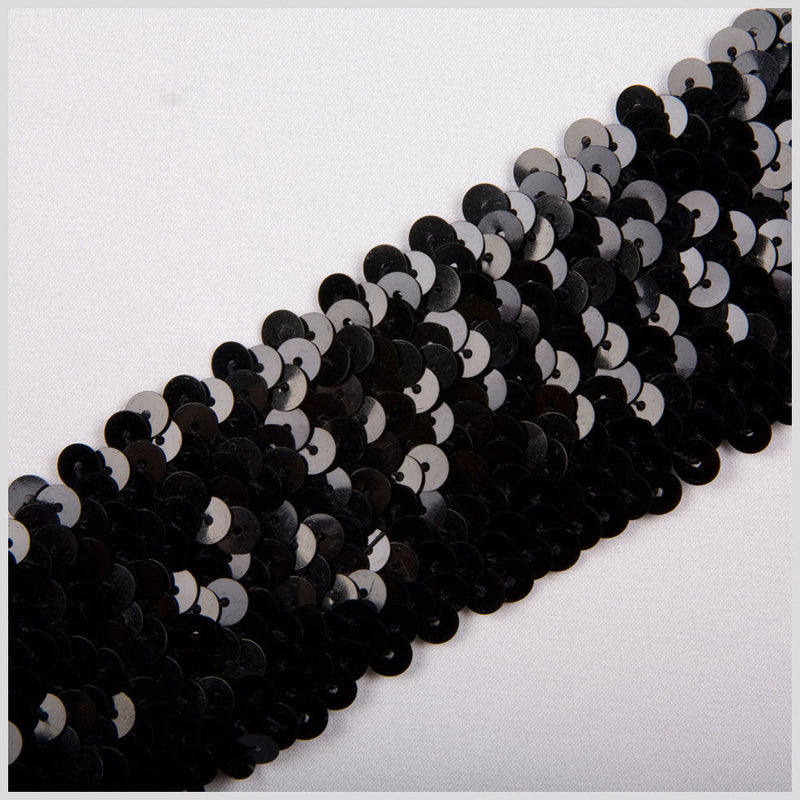 1.75" Black Stretch Sequin