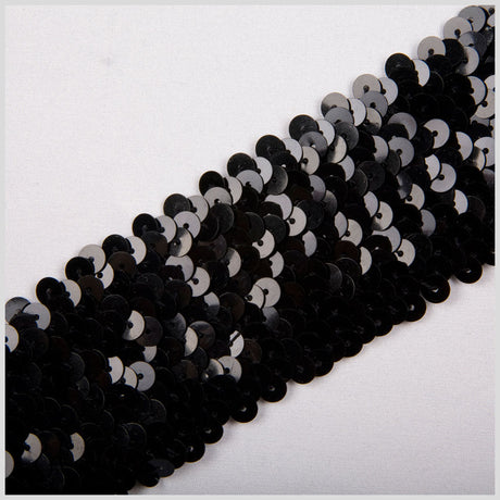 1.75" Black Stretch Sequin