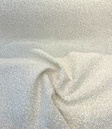 Culp Boucle Bold Ivory Polyester Acrylic Fabric - Ivory Textured Boucle Upholstery, 56" Width (1 Yard)