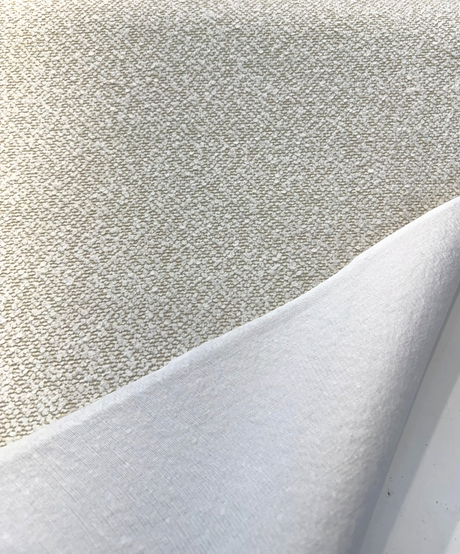 Culp Boucle Bold Ivory Polyester Acrylic Fabric - Ivory Textured Boucle Upholstery, 56" Width (1 Yard)