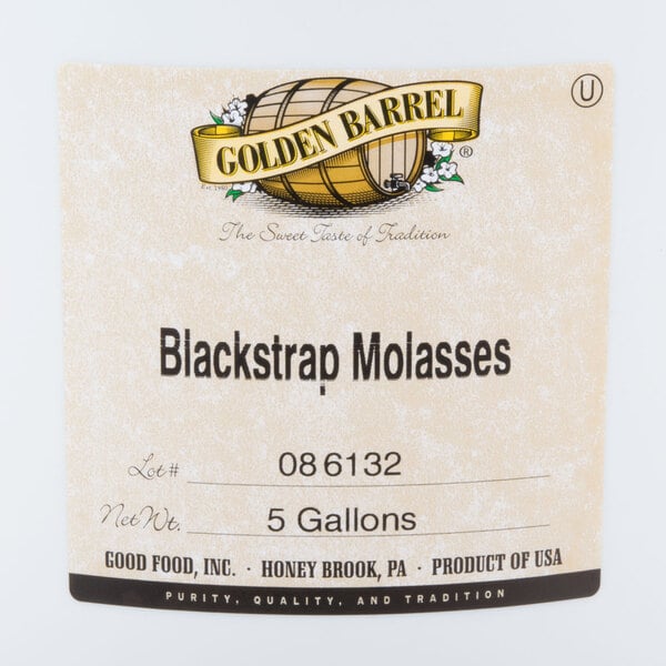 Golden Barrel 5 Gallon Sulfur-Free Blackstrap Molasses