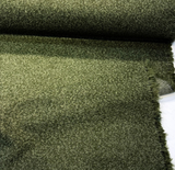 Rio Spinach Green Boucle Designer Upholstery Fabric - Spinach Green, Textured Bouclé, 55" Width (1 Yard)