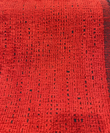 Fort Morgan Chenille Fabric - Crimson Red, 54" Width, 14.25" Horizontal / 14.25" Vertical Repeat (1 Yard)