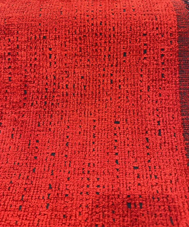 Fort Morgan Chenille Fabric - Crimson Red, 54" Width, 14.25" Horizontal / 14.25" Vertical Repeat (1 Yard)