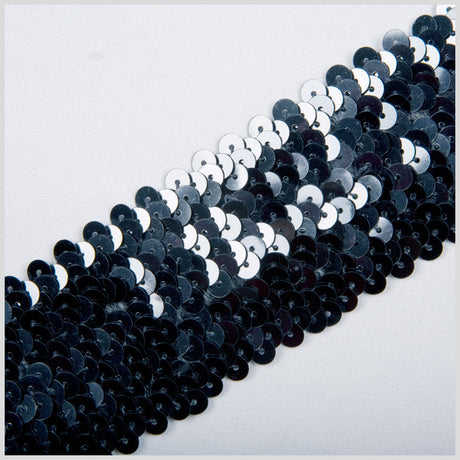 1.75" Gunmetal Stretch Sequin