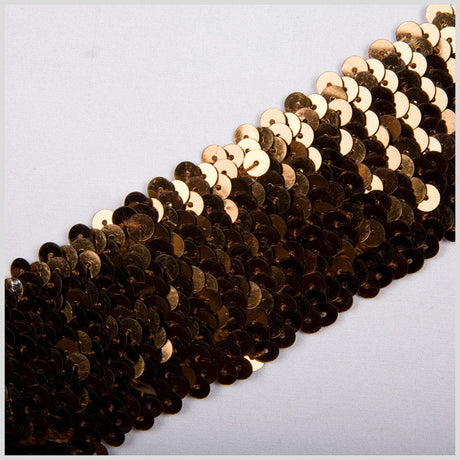 1.75" Brown Stretch Sequin