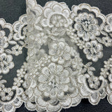 Embroidered Mesh Corded Lace Trim