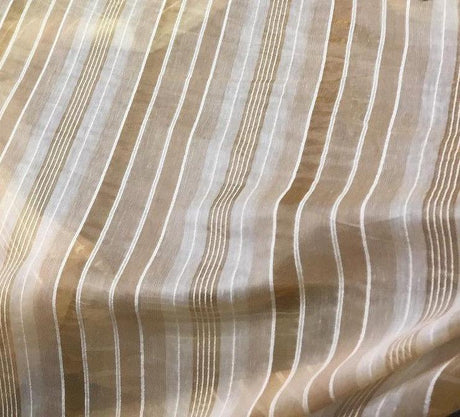 Gold Beautiful Stripes Double Width Fabric - Gold Stripes, 120" Width (By The Yard)