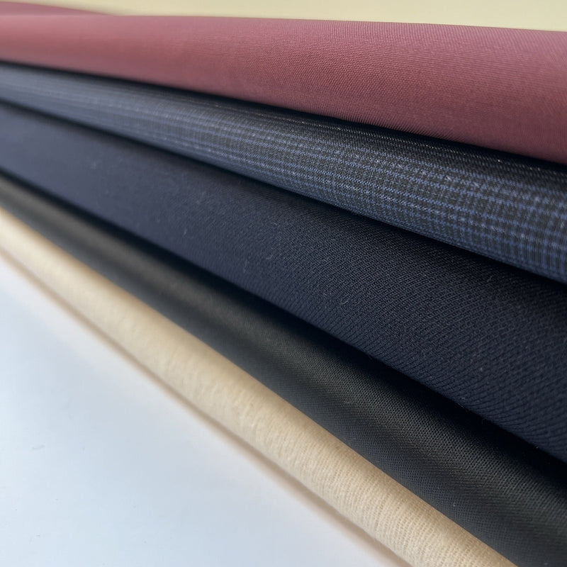 Wool Linen Fabric Blue Brown