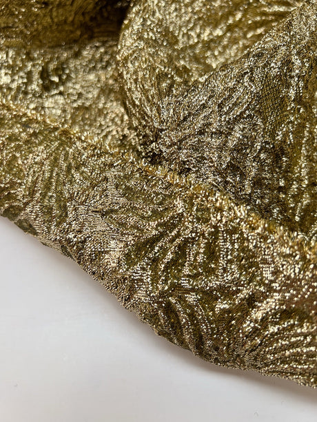Silk Lurex Jacquard Floral Gold