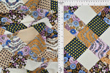 Floral Patchwork Wool Dobby Print Fabric