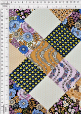 Floral Patchwork Wool Dobby Print Fabric