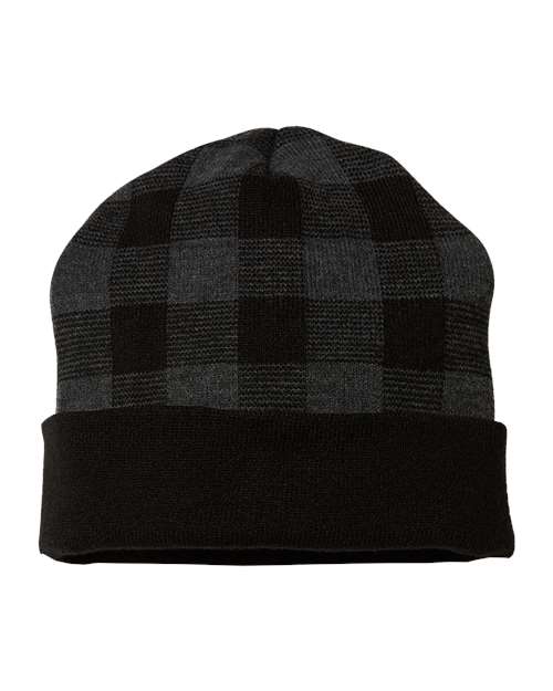 USA-Made Plaid Beanie