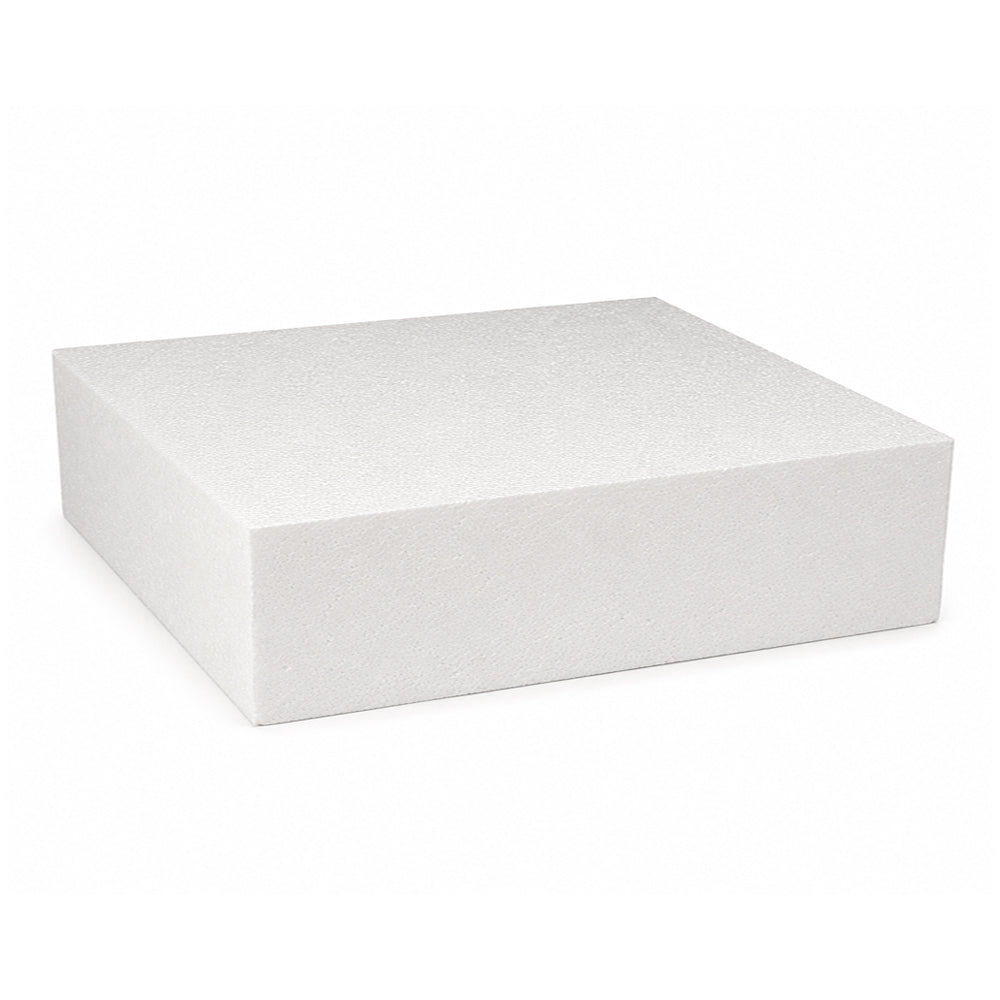 O'Creme Square Polystyrene Cake Dummy, 12" x 12" x 3" High