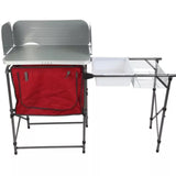 Ozark Trail TA-619 Camping Table – Silver & Red, 31" x 13" x 8.25"