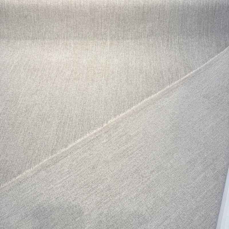 Archer Cloud Chenille Upholstery Fabric - Cloud Gray, Beige & Cream, Subtle Textured Solid, 56" Width (By The Yard)