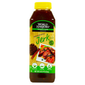 WORLD HARBORS JERK SAUCE & MARINADE 16 OZ BOTTLE