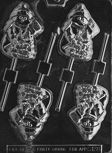 Snowman With Tree Lolly Chocolate Mold - LPC138