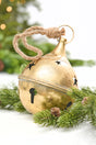 7.75" Gold Metal Bell with Jute Rope