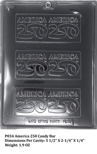 America 250 Bar Chocolate Mold - LPP034