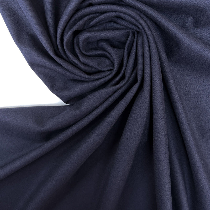 Blue Polyester Viscose Blend Twill