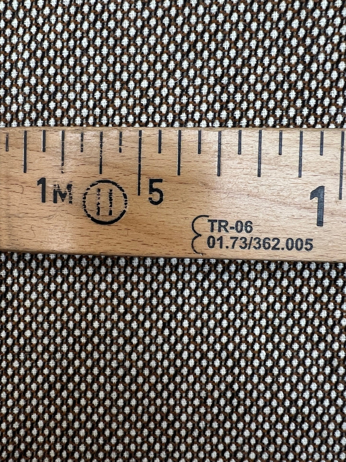 Wool Polyamide Suiting Fabric Brown White Shades
