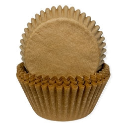 Kraft Brown Glassine Standard Size Baking Cups - 100 Pack