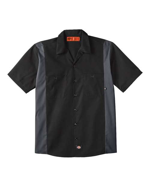 Industrial Colorblocked Short Sleeve Shirt - Tall Sizes