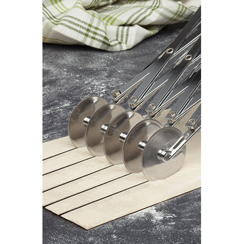 Ateco Dough Divider - Adjustable - 5 Wheels. Each Wheel 2-1/8" diameter