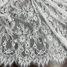 3 Yards Chantilly Embroidered Lace Fabric with Eyelash Scallop
