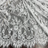 Embroidered Lace Fabric with Eyelash Scallop