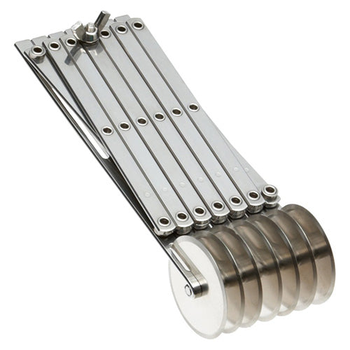 Ateco 13957 Dough Divider - Adjustable - 7 Wheels. Each wheel 2-1/8" diameter