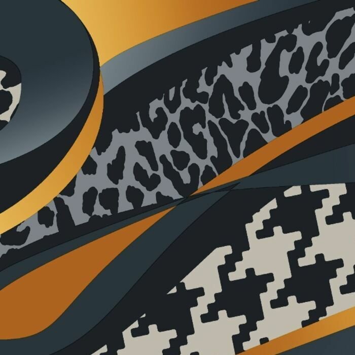 Printed Spandex Leopard Wave