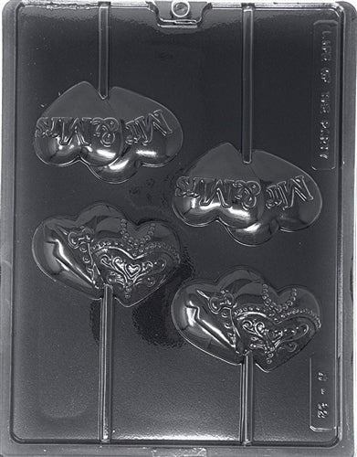 Mr. & Mrs. Tux & Dress Lolly Chocolate Mold - LPW082
